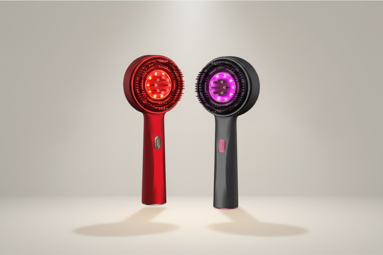 Brosse LED fond blanc cassé